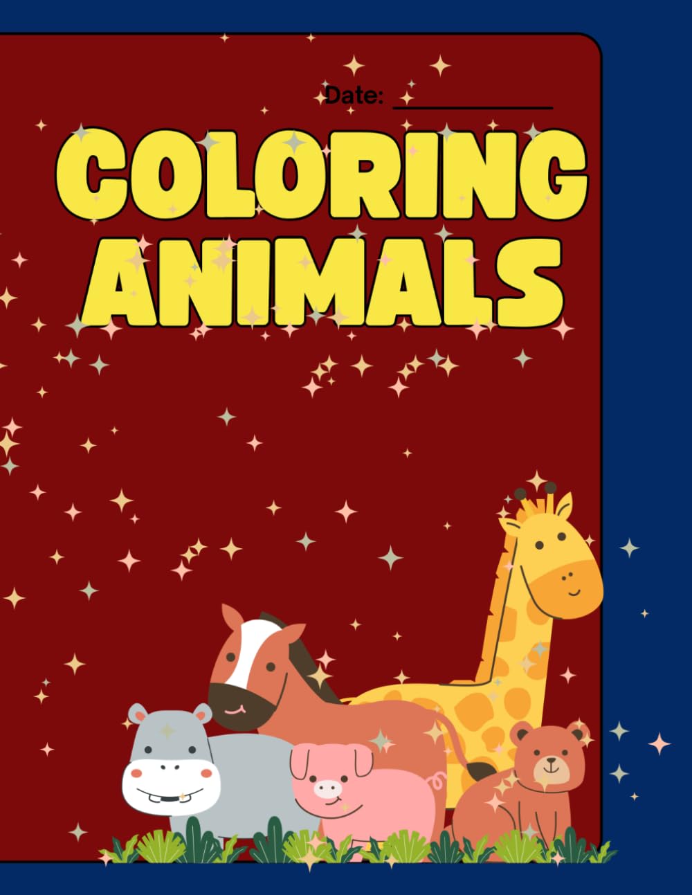 Colour animal: Cute Animals Colouring Book