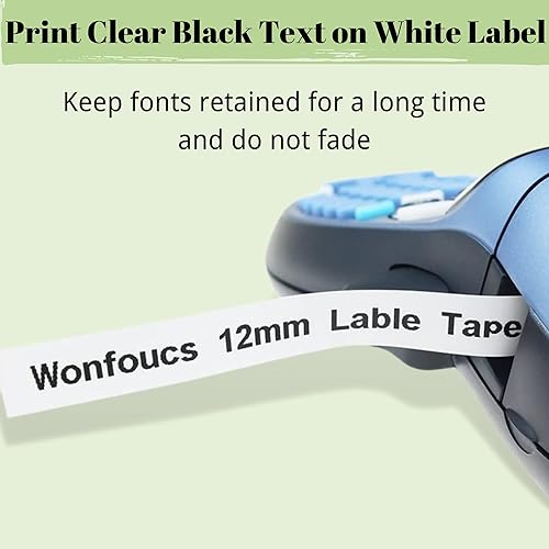 Miniatura 4 de Wonfoucs Etiquetas de repuesto compatibles para Dymo 91330 10697 Papel blanco 0.472 in x 13.1 ft 12 pulgadas x 13 pies LT cinta de etiquetado