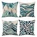 GSP Gspirit 4 Pack Cuscini Divano Verde Montagne Cotone Biancheria Decorativo Copricuscini Divano 45x45 cm