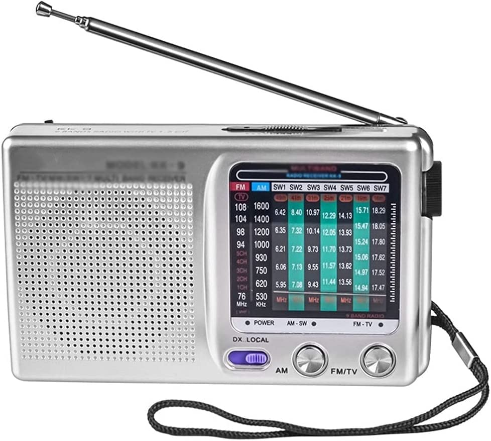 Radio Portable AM/FM/SW for Utilisation intérieure, extérieure et d'urgence avec Haut-Parleur et Prise Casque.