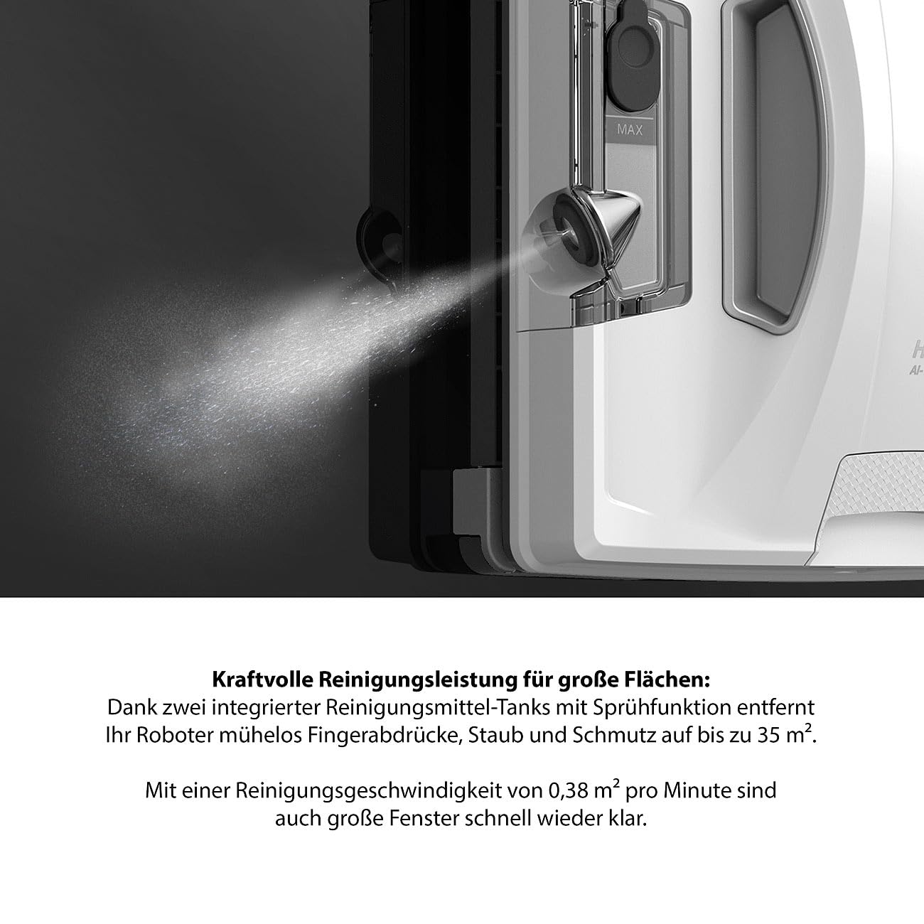 Fensterputzroboter: HOBOT S7 Pro Profi-Fensterputz-Roboter, Dual-Sprüher und -Wischer, App (Fensterputzroboter für Bürogebäude, Elektrische Fensterputzer, Spray)