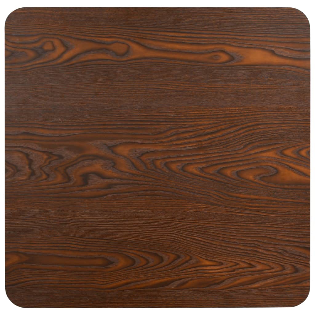 Stół bistro, ciemnobrązowy, 80 x 80 cm, MDF, elegancki stół do jadalni dla 2 osób, wytrzymały stół kuchenny, uniwersalny stół barowy do restauracji i domu