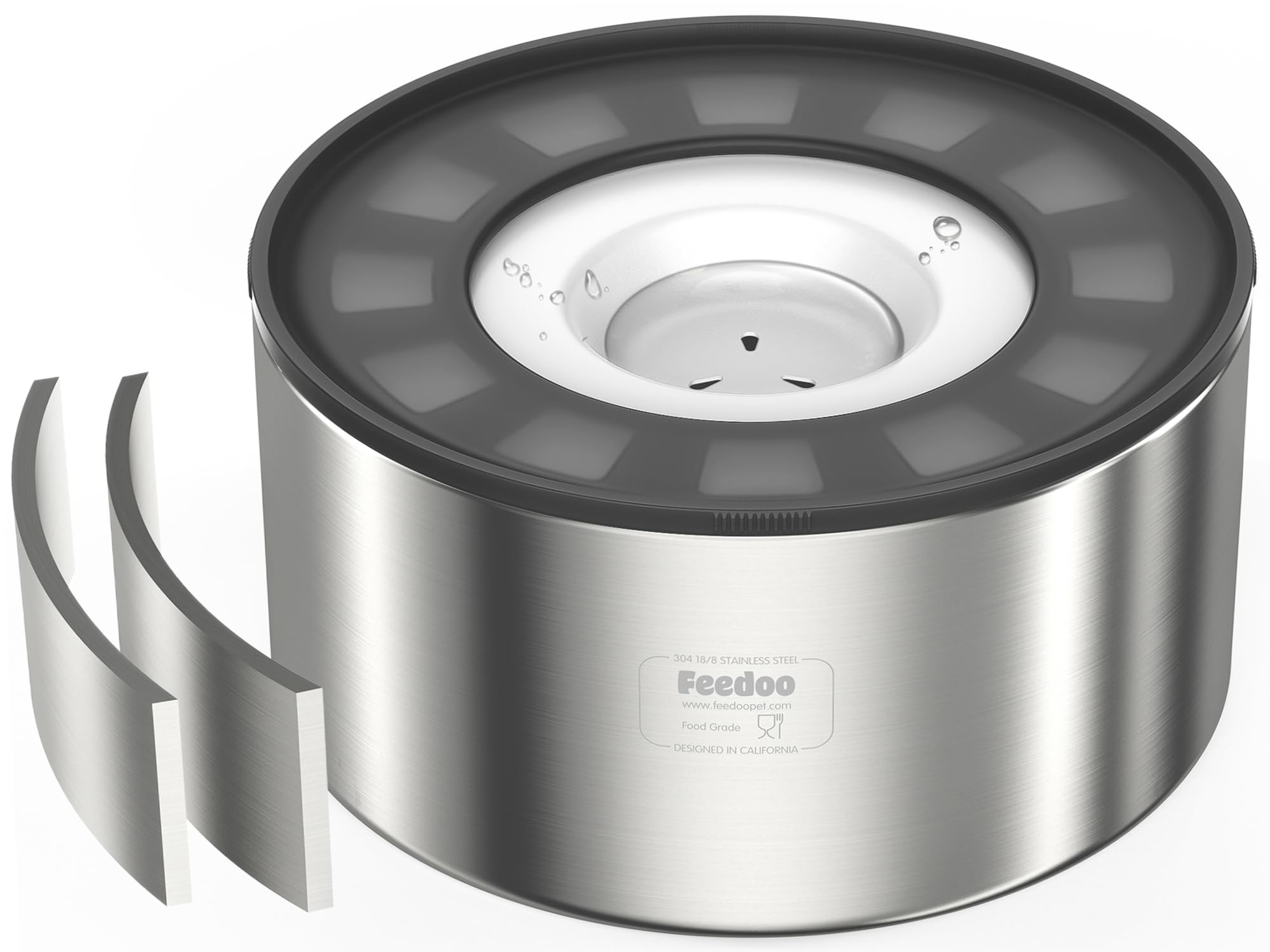 Feedoo 1.5 Gallon No Spill Dog Water Bowl, Double-Wall Stainless Steel