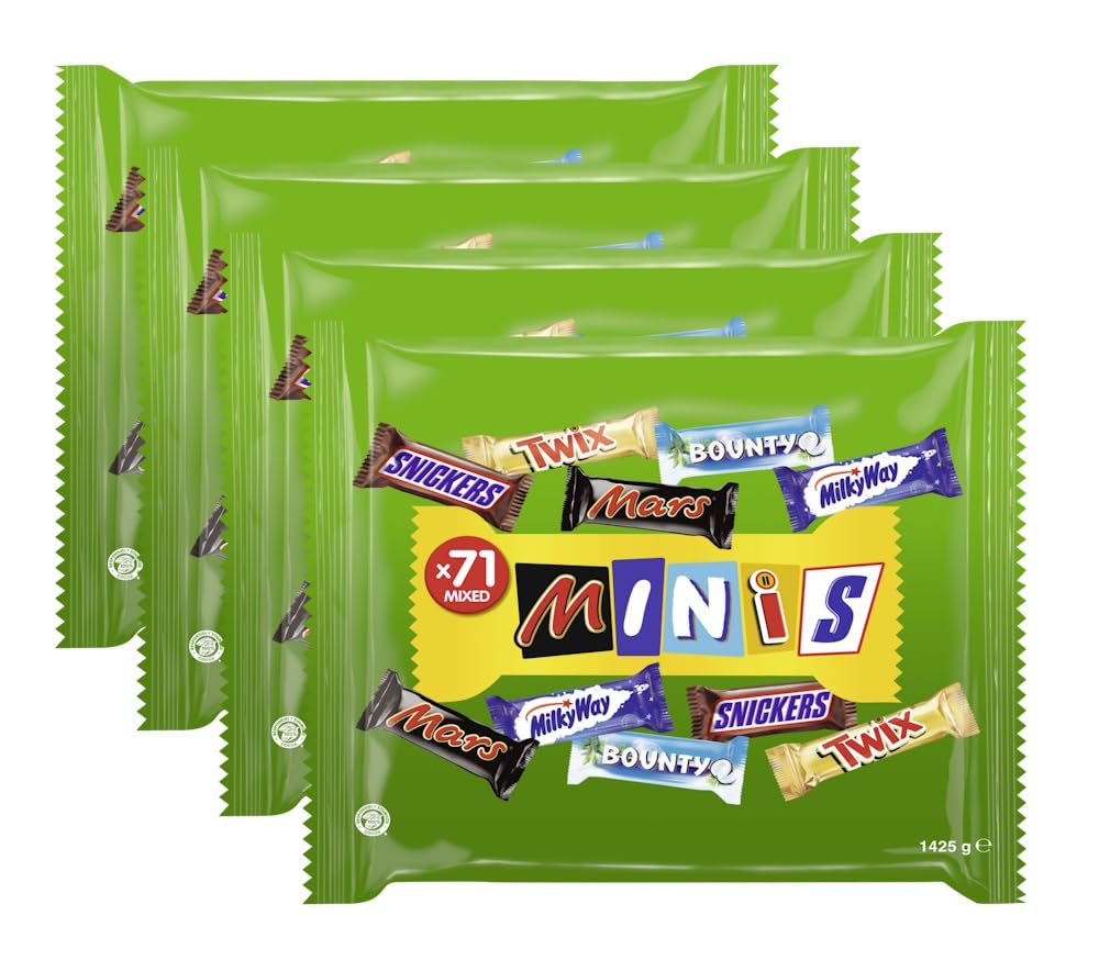 MIXED Minis 4x1425g Twix, Snickers, Mars, Bounty, Milky Way - Partymix Schokoriegel Schokolade