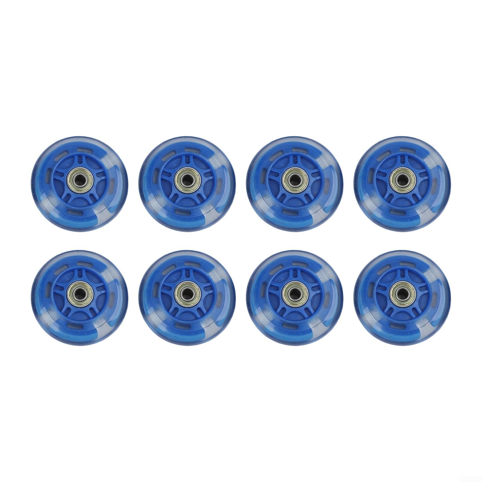 8pcs Flashing LED Inline Skate Wheels Self-Powered 82A PU for Roller