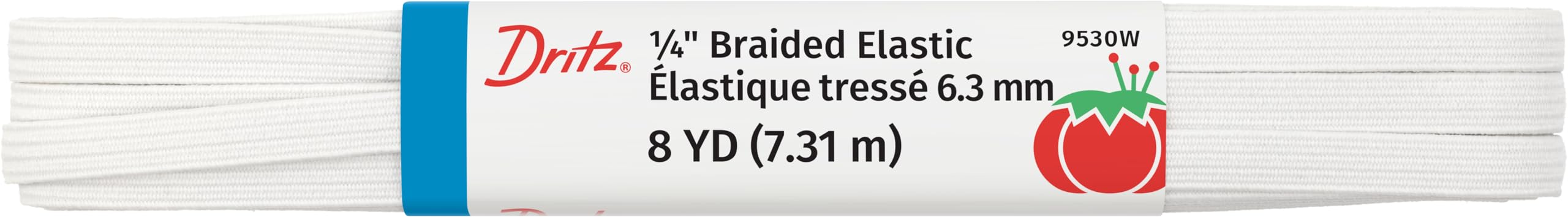 Dritz Braided Elastic 1/4'X8yd-White