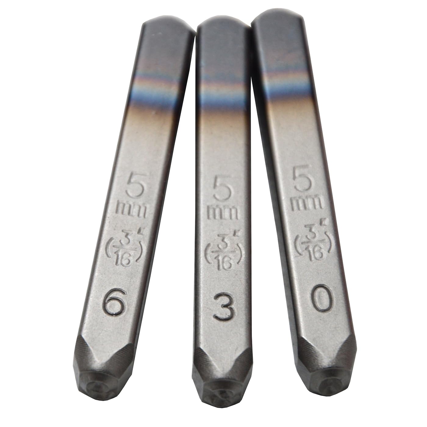 wokesi 1/8 "(3 mm) alta dureza de acero al carbono mayúsculas lunares letras alfabeto Escritura sello en la mano Punches de metal para el código de moho etiqueta Jewel Making Die