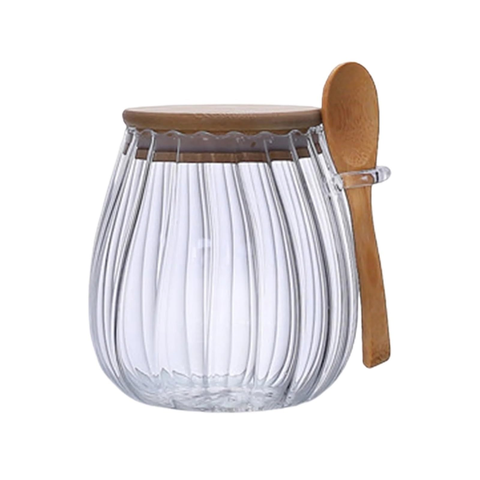 WZPTLKIBAD Airtight Glass Food Container with Lid and Spoon