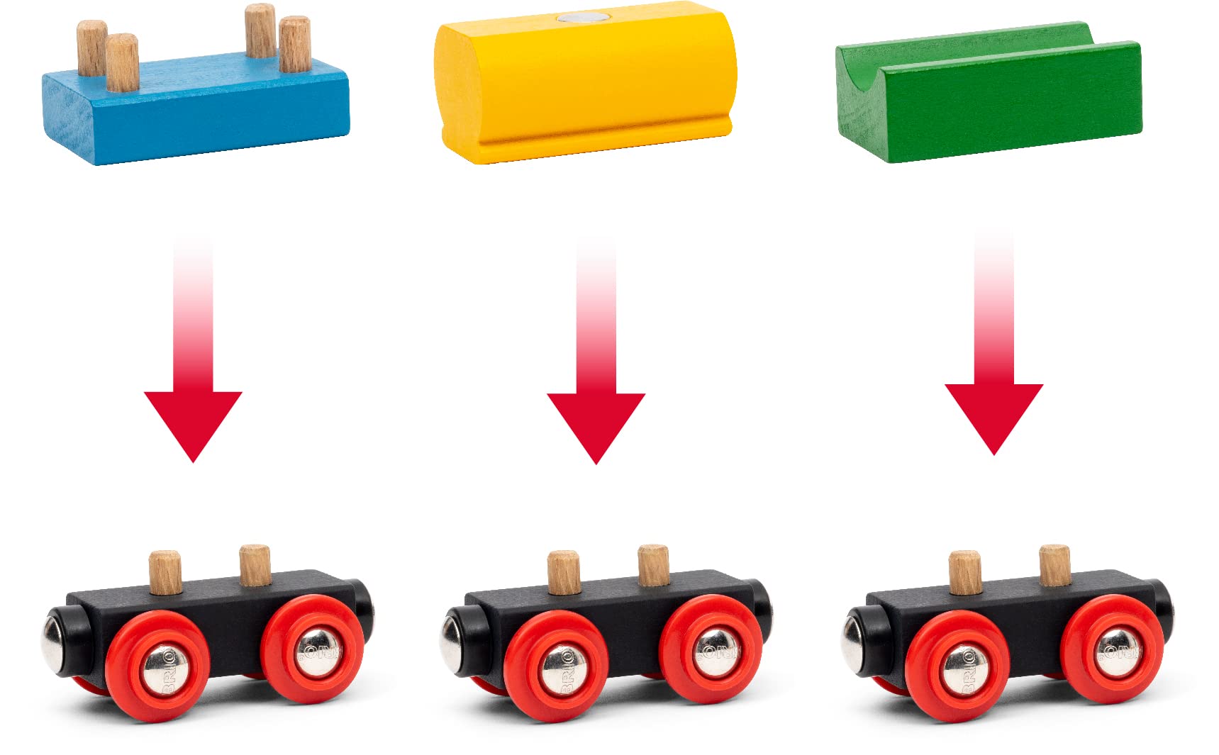 BRIO World 65 Jahre Holzeisenbahn Jubiläums-Zugset - Spielzeug ab 2 Jahre