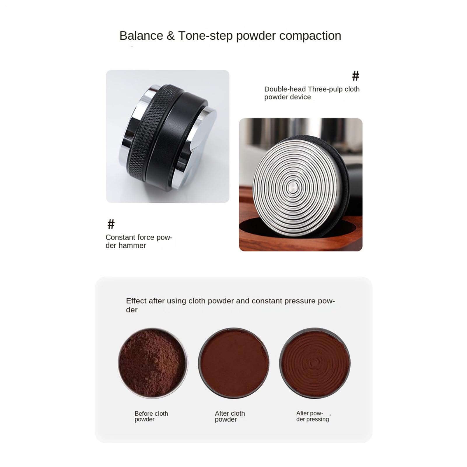 Conjunto Dosificador De Café - Dispensador Antideslizante, Kit Ergonómico Profesional 7 Piezas | Accesorios De Café Para El Hogar, Cocina, Bar, Encimera, Tienda De Estudio, Artesanía
