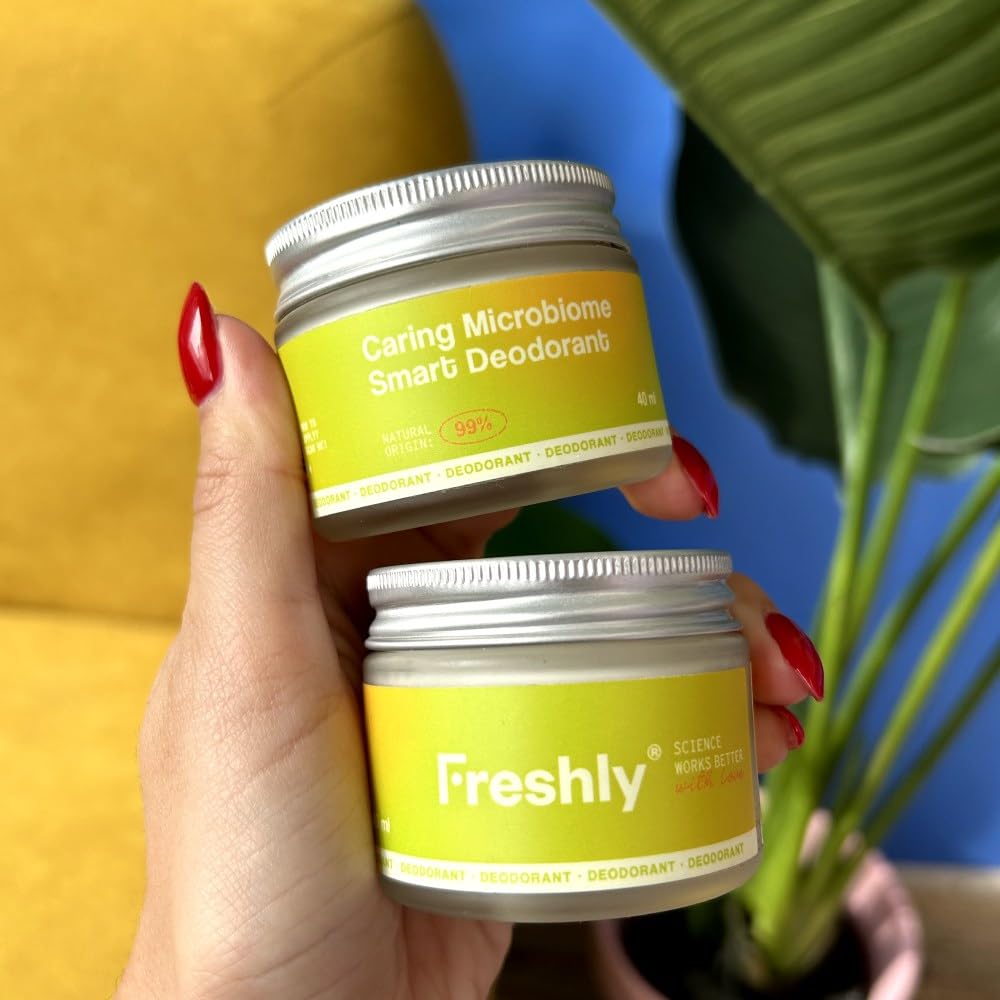 Freshly Cosmetics Caring Microbiome Pack 3 naturalny dezodorant, bez aluminium i alkoholu, 40 ml