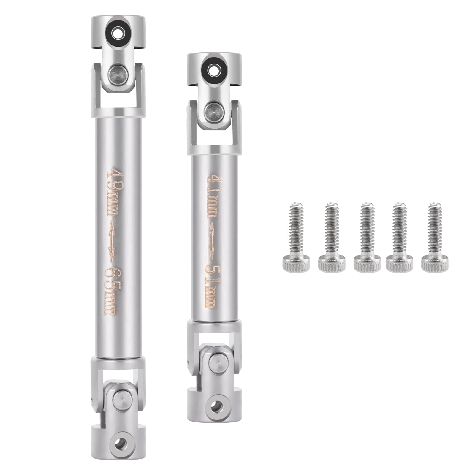 Que-T 2pcs/Set RC Driveshafts Stainless Steel Drive Shafts for RedCat 1/18 Ascent Rock Crawler