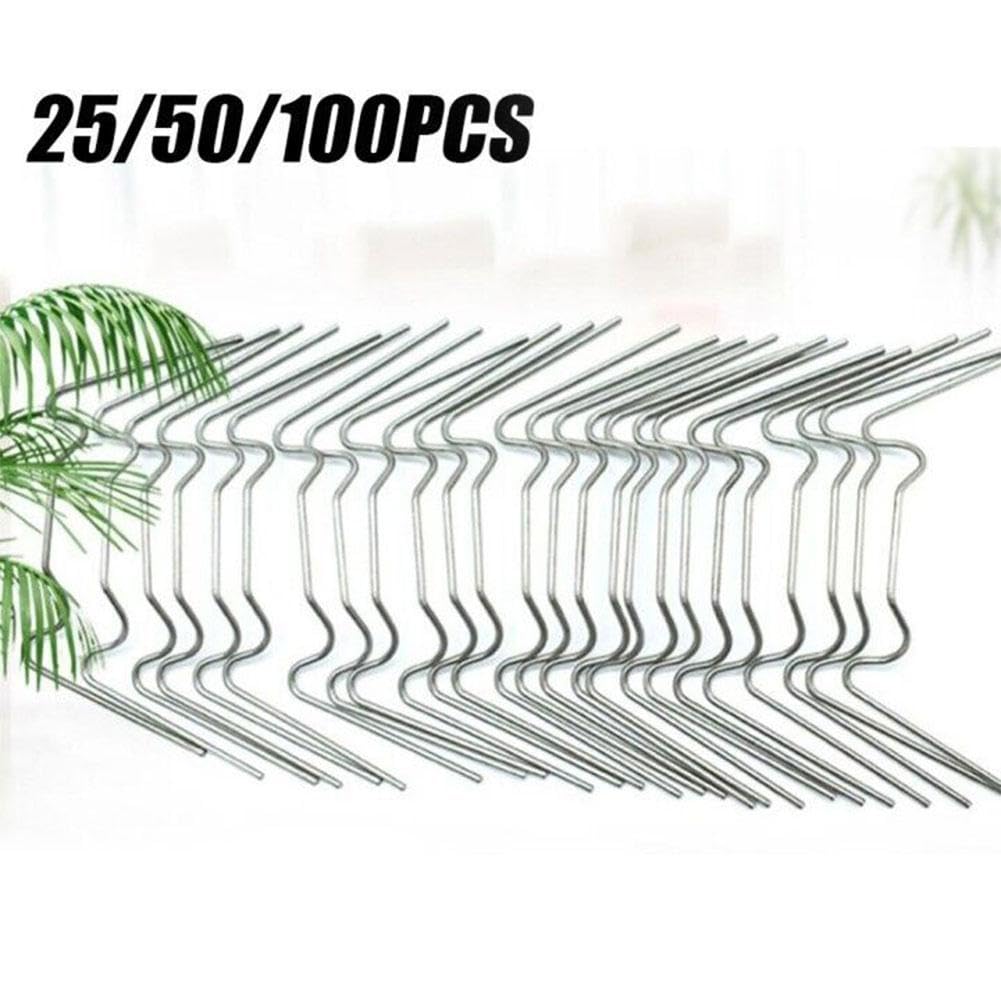 Lot de 25/50/100 clips de vitrage de serre - Clips en verre durables pour réparation et entretien de serres