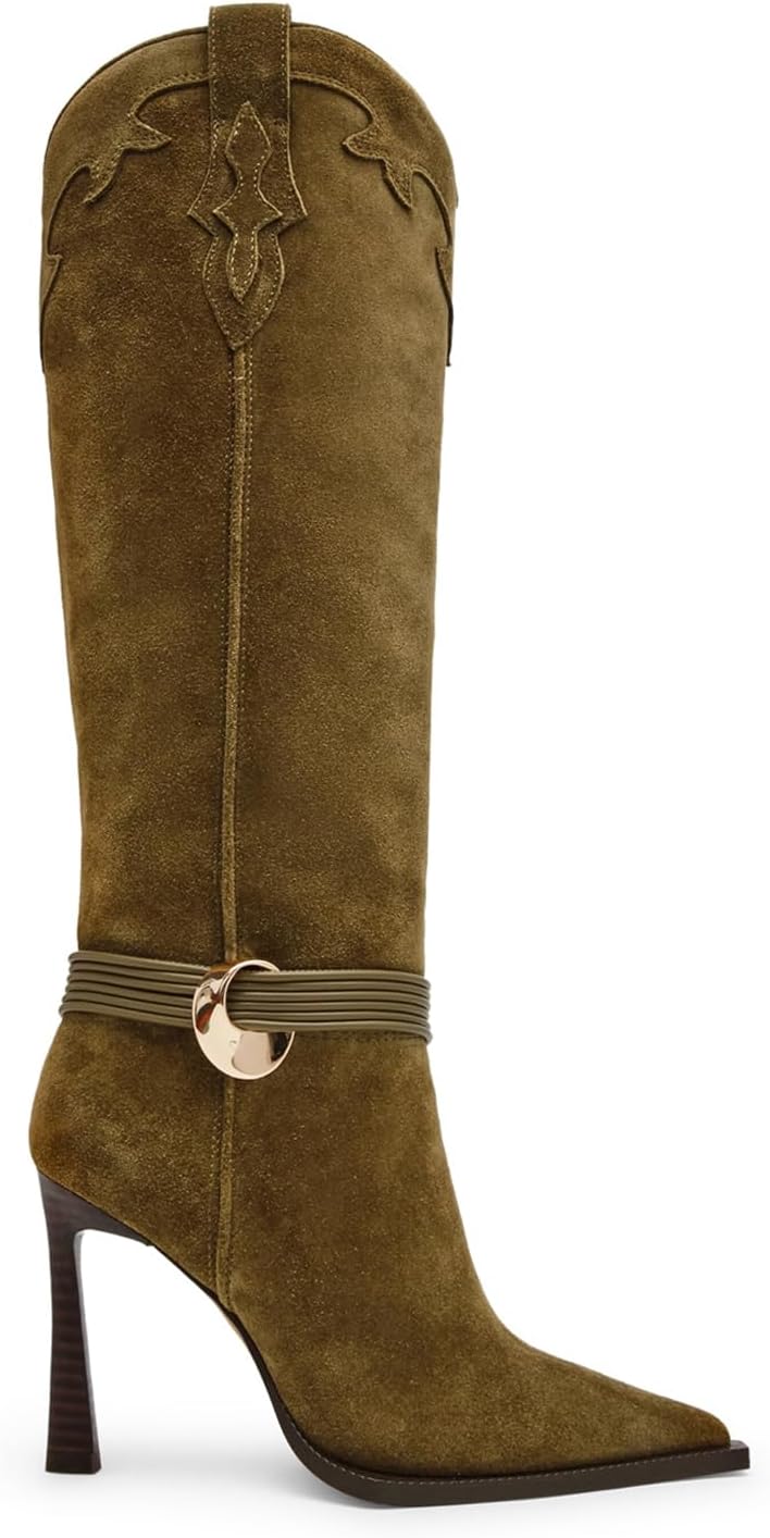 Knee High Boots for Women Pointed Toe Tall Boots Stiletto Heel Pull On Long Boot Fashion Dress Party