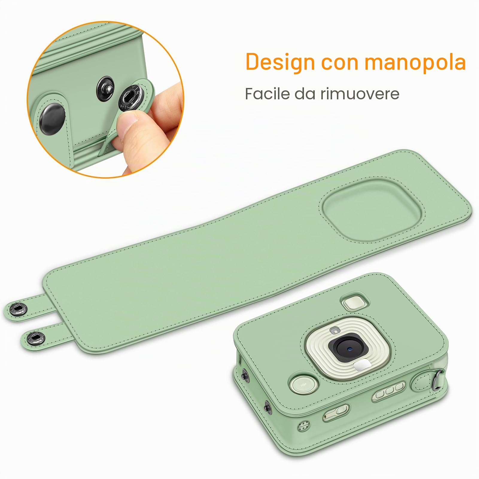 FINTIE Custodia per Fujifilm Instax Mini LiPlay - PU Protettiva Borsa con Cinturino Regolabile per Fujifilm Instax Mini LiPlay Fotocamera Ibrida Istantanea,