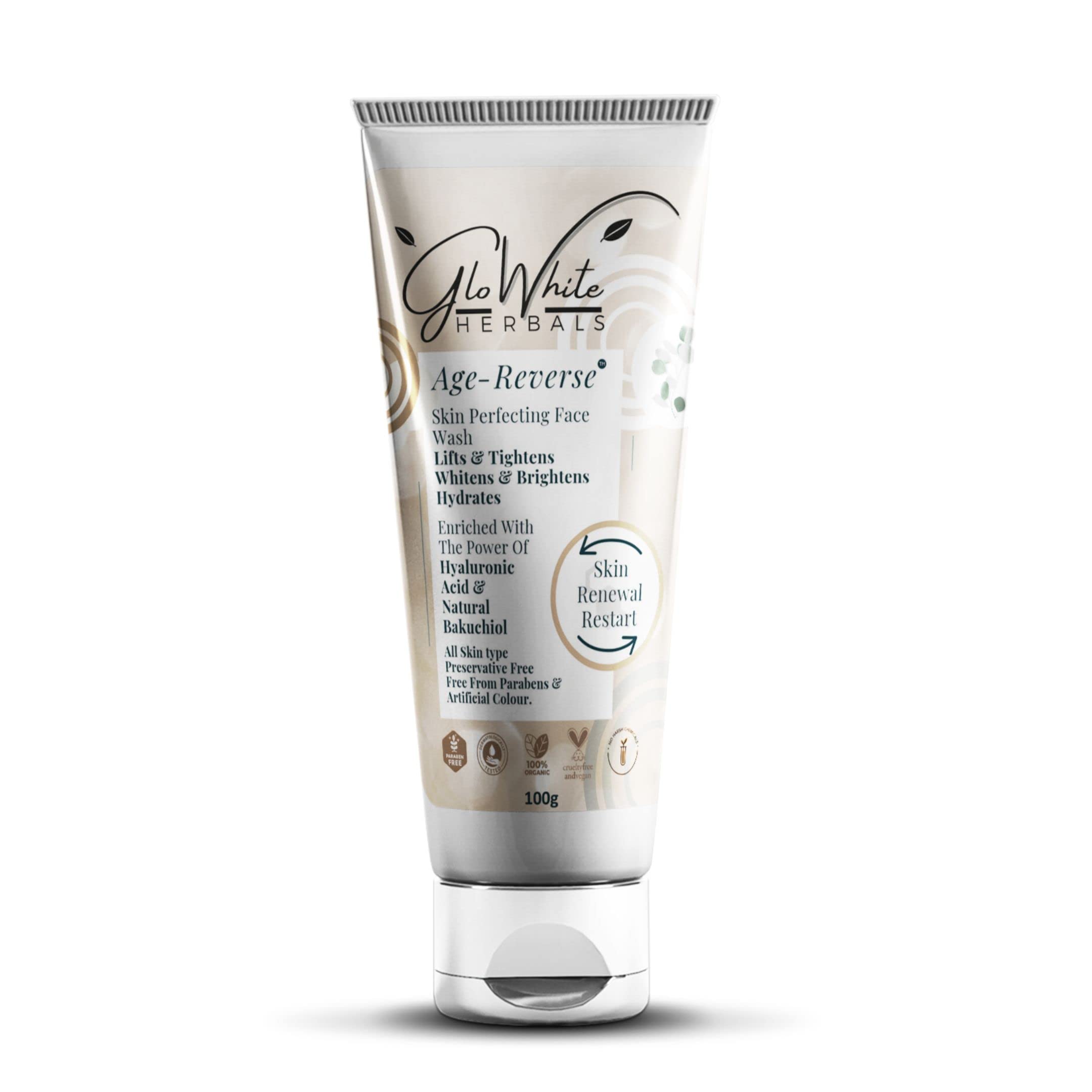 Age-Reverse Anti-Aging Face Wash with Hyaluronic Acid & Bakuchiol for Smooth, Firm, and Radiant Skin | All Skin Type, 100g