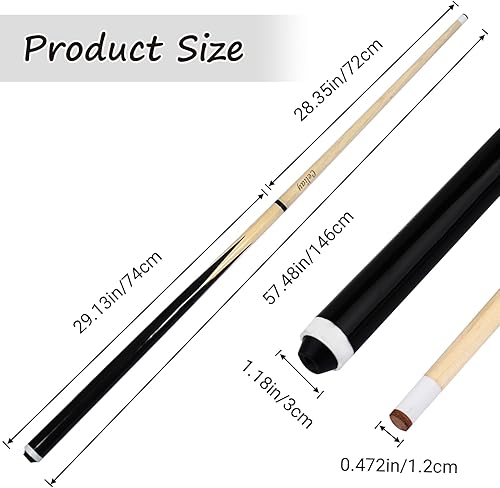 Miniatura 3 de Taco de billar personalizado con punta, taco de billar grabado con nombre personalizado, 2 piezas de fácil montaje, taco de madera premium para el