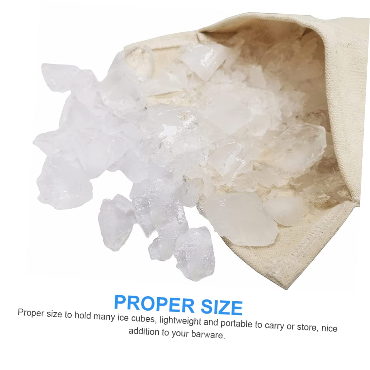 HOLIDYOYO 3pcs Reusable Cotton Ice Packs Crushed Ice Bags for Bartenders Leakproof Washable Versatile for Party BBQ Bar