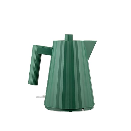 Alessi Plissé MDL06/1 GR - Bollitore Elettrico di Design, in Resina Termoplastica, Spina Europea, 2400 W, 100 cl, Verde