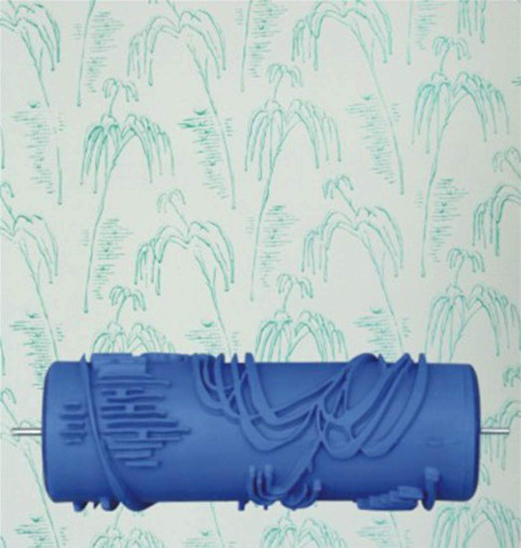BUUEERR 5" Pattern Paint Roller Brush Sleeve Texture Stencil Wall Decor DIY Tools Decorative Texture Roller (5C96346)