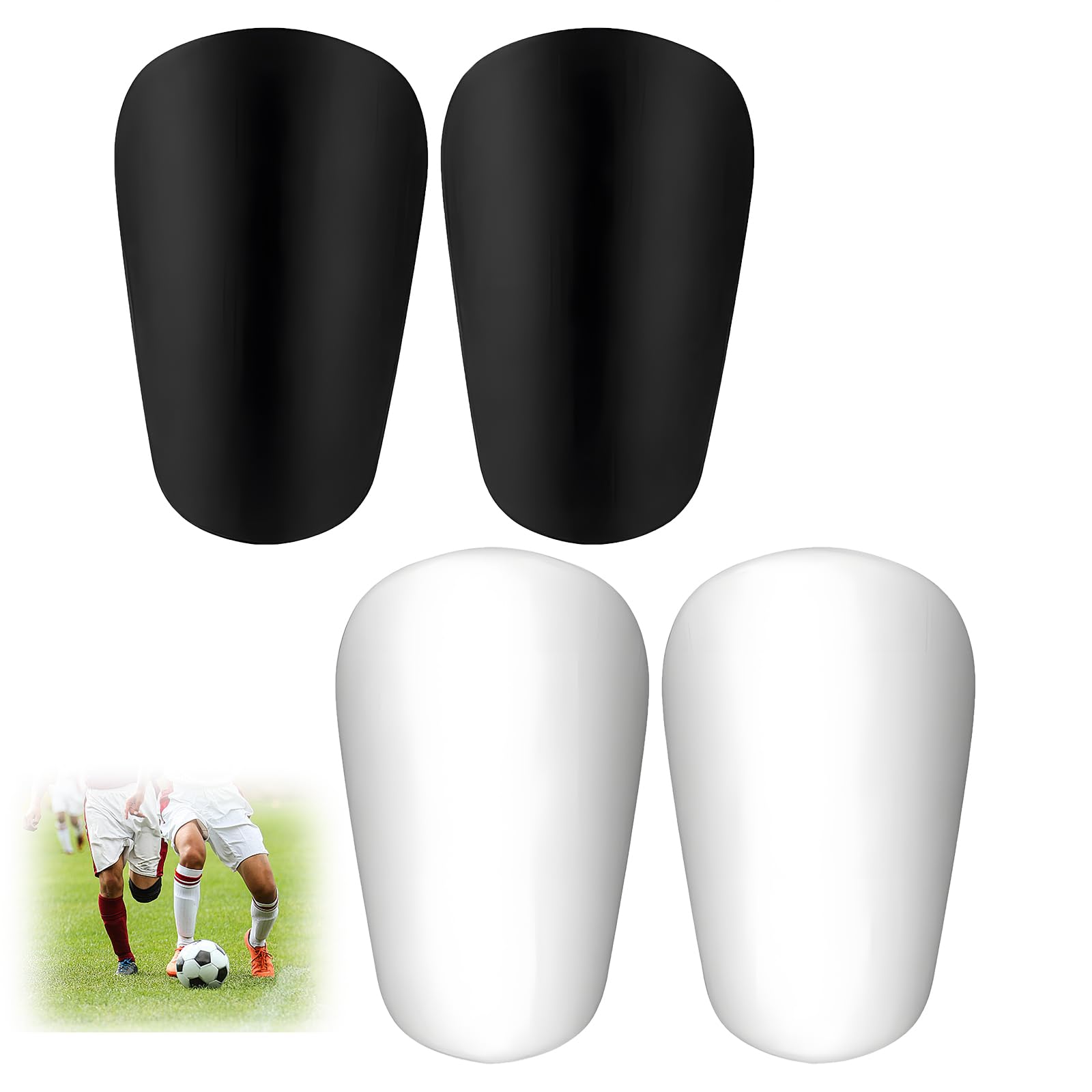 JunD 2 Pièces Protections De Tibias De Football, Mini Protège-Tibias