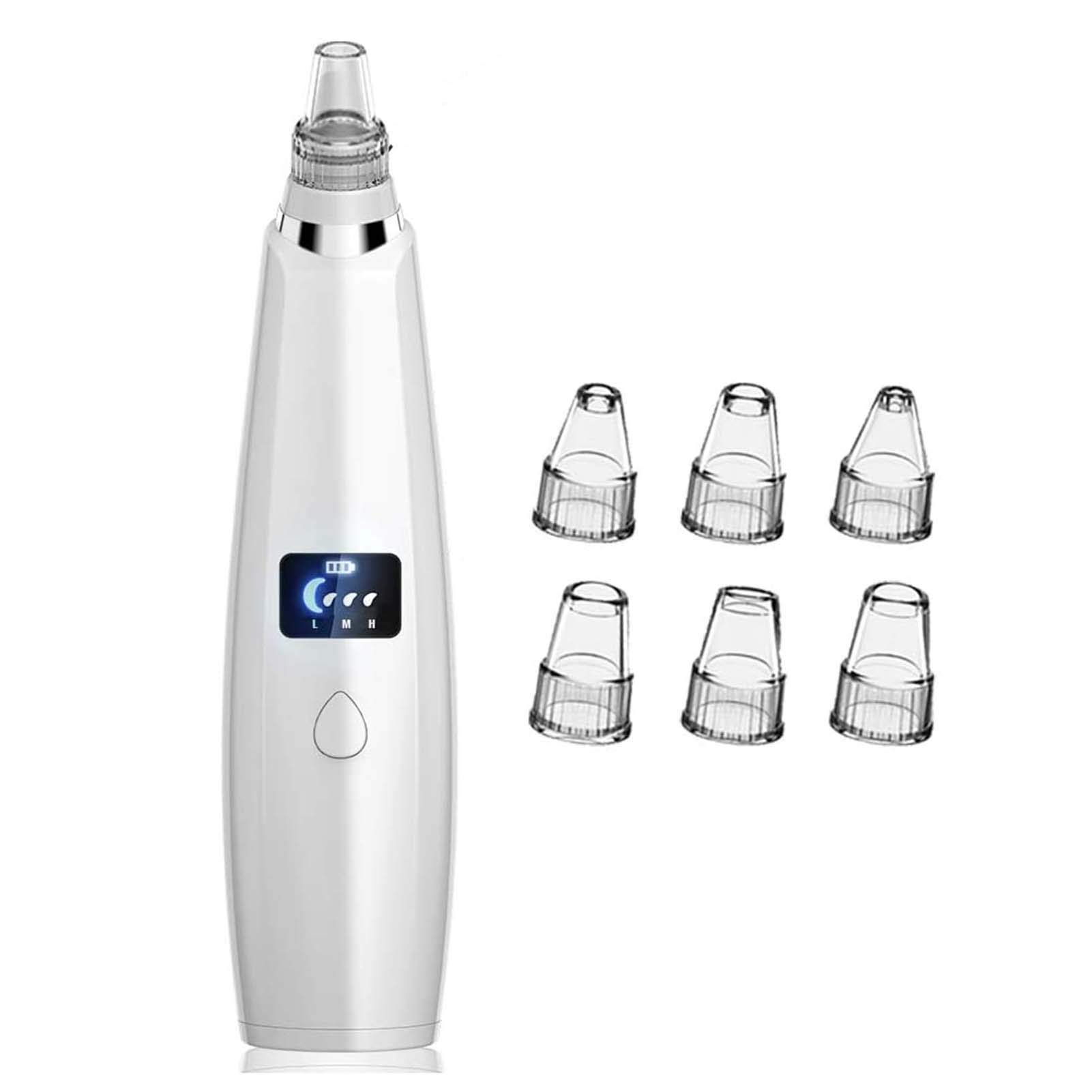 NBSXR -Blackhead Remover Vacuum Pore Cleaner USB Rechargeable Acne Comedone Extractor Tool Machine with 6 Replacement Probes And 3 Adjustable Suction Power