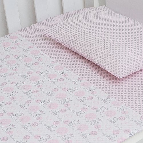 Jogo De Berço Compose 02 Peças, Papi Textil, Rosa