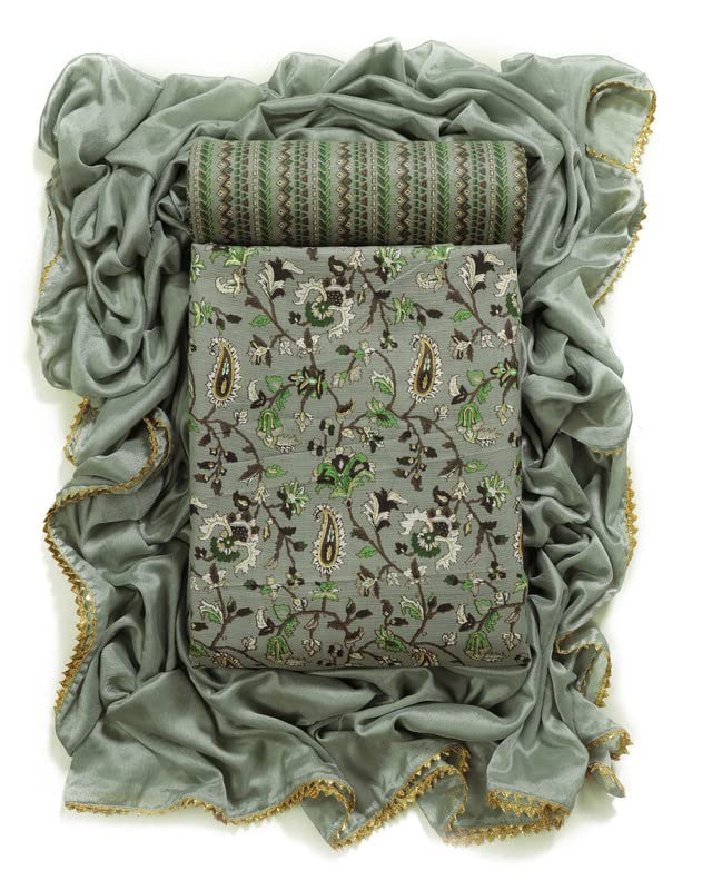 Sun Fashion And Lifestyle Women’s Cotton Blend Printed Unstitched Salwar Suit Churidar Dress material Fabric with Dupatta