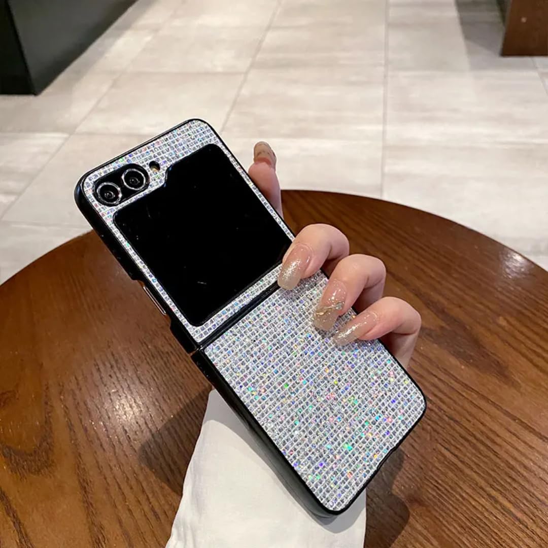 Coque rigide anti-choc pour Flip 7 blanc pailleté sans rayures - 5