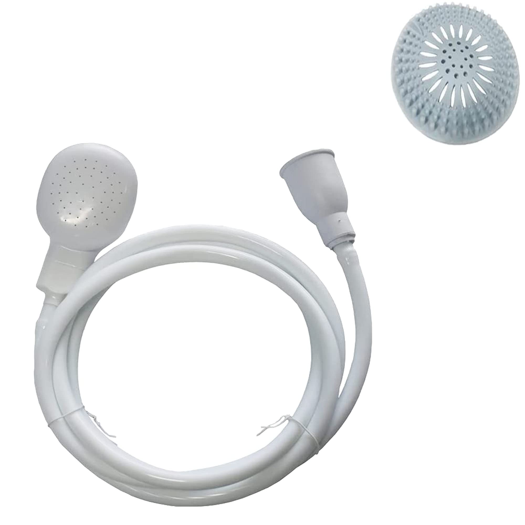 200cm Sink Hose Faucet Sprayer,Shampoo Sprayer Handheld Hose Shower Head Spray Hose with Hair Catcher Drain Strainers for Bathing Baby,Pets Shower,Washing Hair,Rinsing Vegetables,Utility Sink