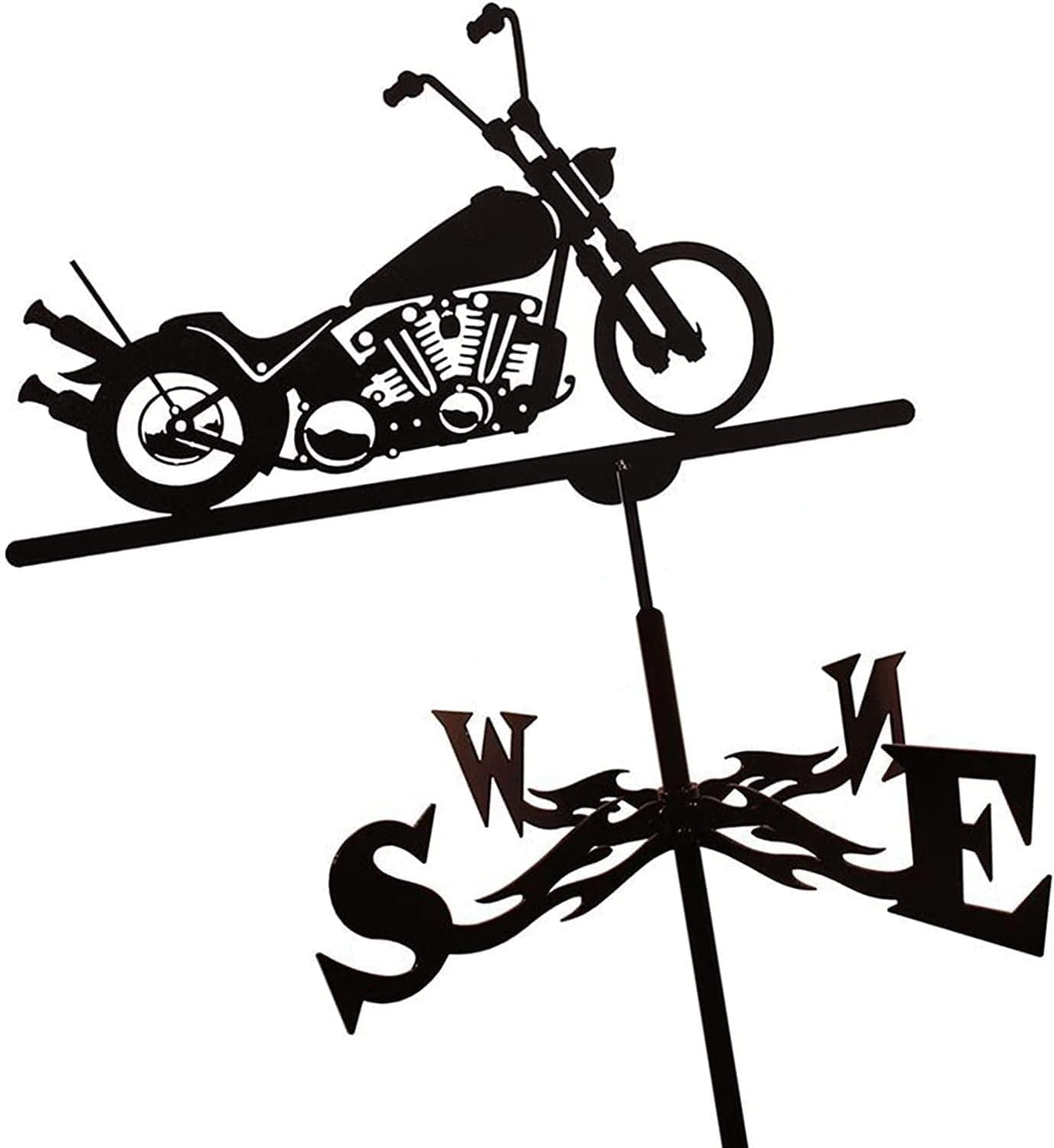 Klonwg Black Weather Vane Outdoor Weathervane Metal Weather Vane Garden Stake, Retro Farm Scene Decorative Wind Direction Indicator Kit For House, Garage