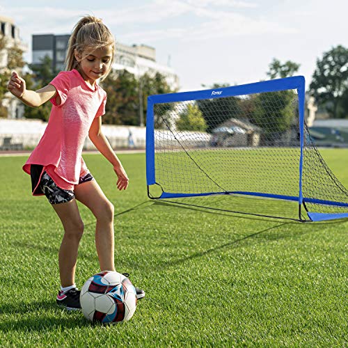 femor Portable Soccer Goal Nets, 6\' x 3\' Fold-Up Soccer Target Goal with Carrying Bag for Kids and Teens, Backyard Games and Practice, Set of 2 - Thumbnail 7