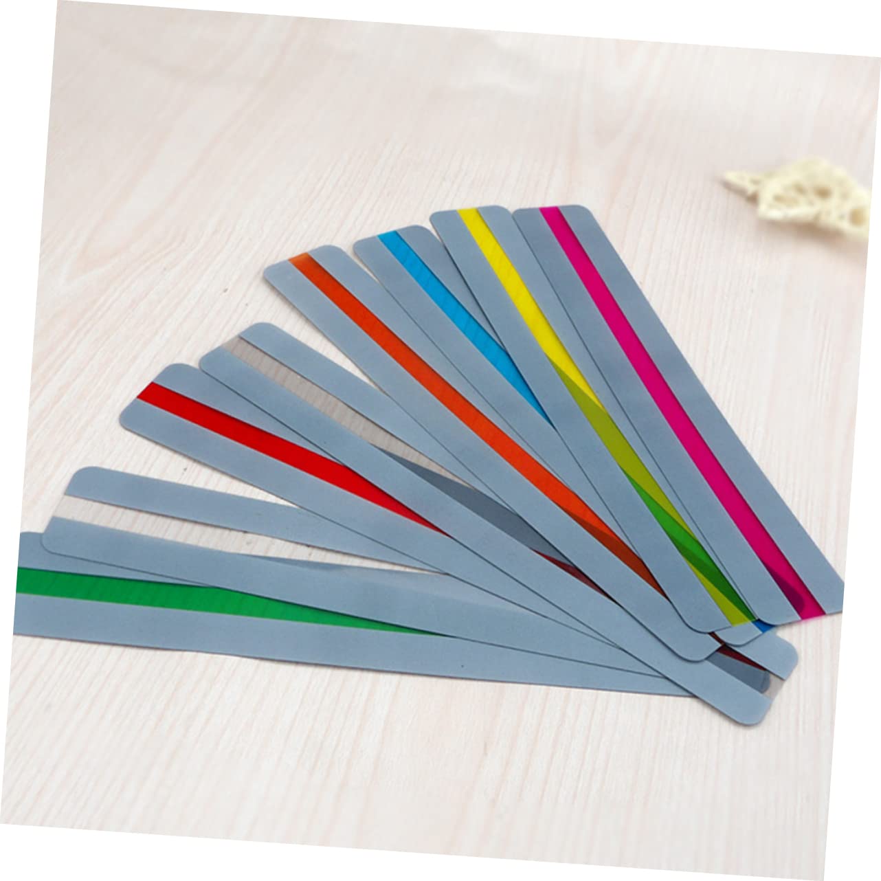 64pièces Marque-pages Pvc Transparent Marque-pages Étanches Et Décoratifs Pour Couleurs Disponibles