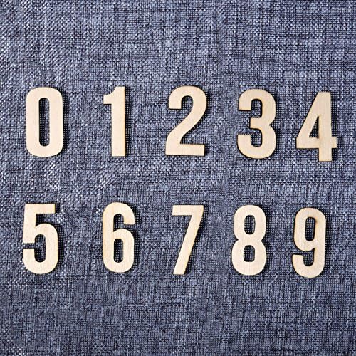 Satinior 124 Pieces Totally Wooden Capital Letter Wood Lower Case Letters Wooden Numbers for Arts Crafts DIY Decoration Displays