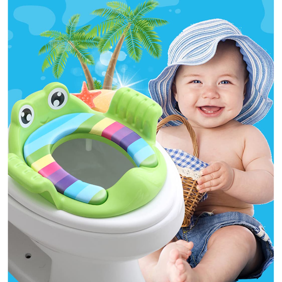 Sedile WC con bambino assistito Sedile WC per vasino con cuscino staccabile per ragazzi e ragazze
