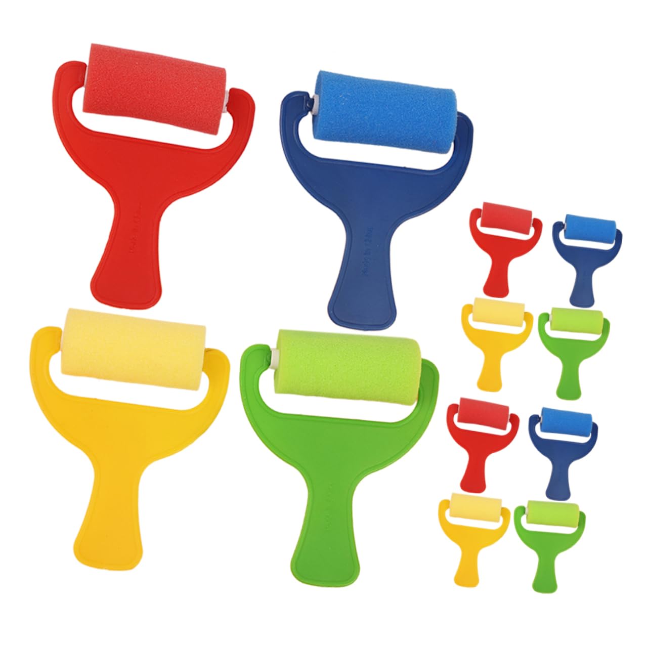 Homoyoyo 12Pcs DIY Sponge Brush Painting Rollers for Creative Projects for Teens Lightweight Versatile Art Supplies for Home School Use