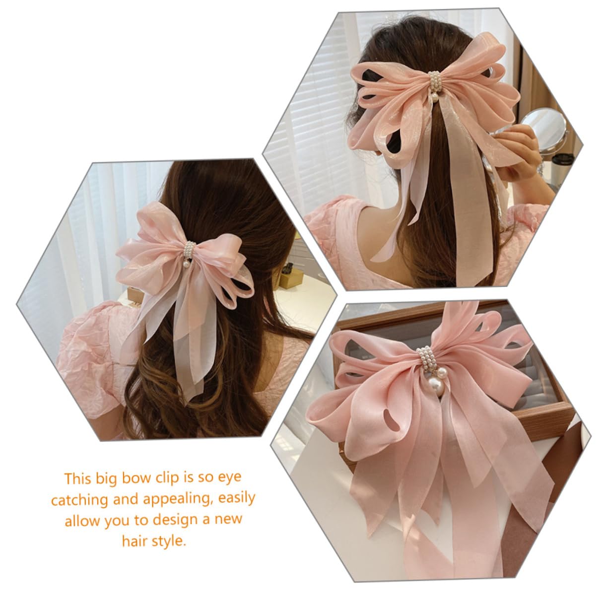 MAGICLULU 10 Piezas lazo para el pelo lazos para el cabello de las niñas minipinza para el cabello hair clips horquillas moño pasadores de pelo pinzas de cabello pearls hair accessories niño