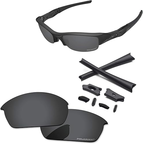 Kits de Goma y Recambio de Lentes para Oakley Flak Jacket Negro Gris - Polarizado