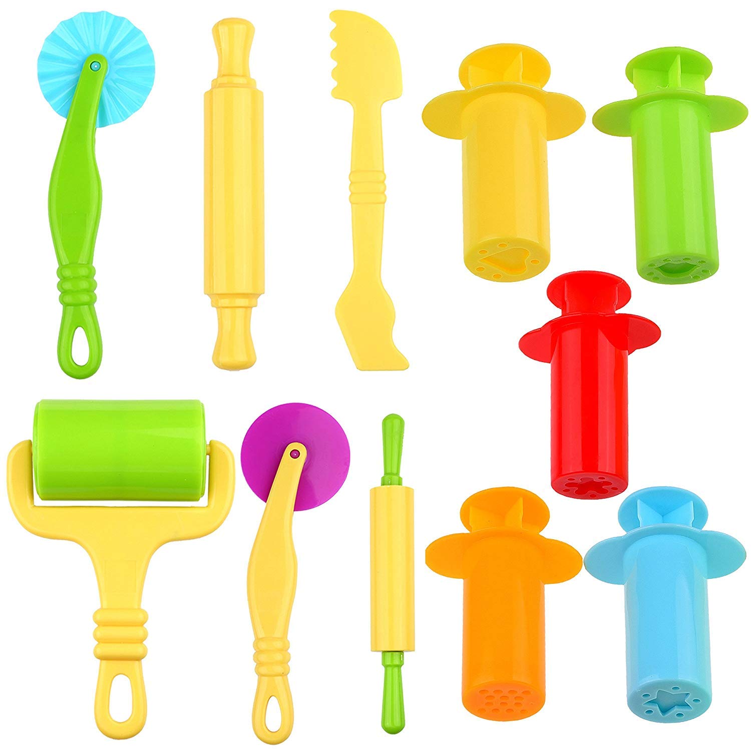 MAGIKON Set of 11 PCS Smart Dough Tools Kit with Models and Molds, Dough Extruders