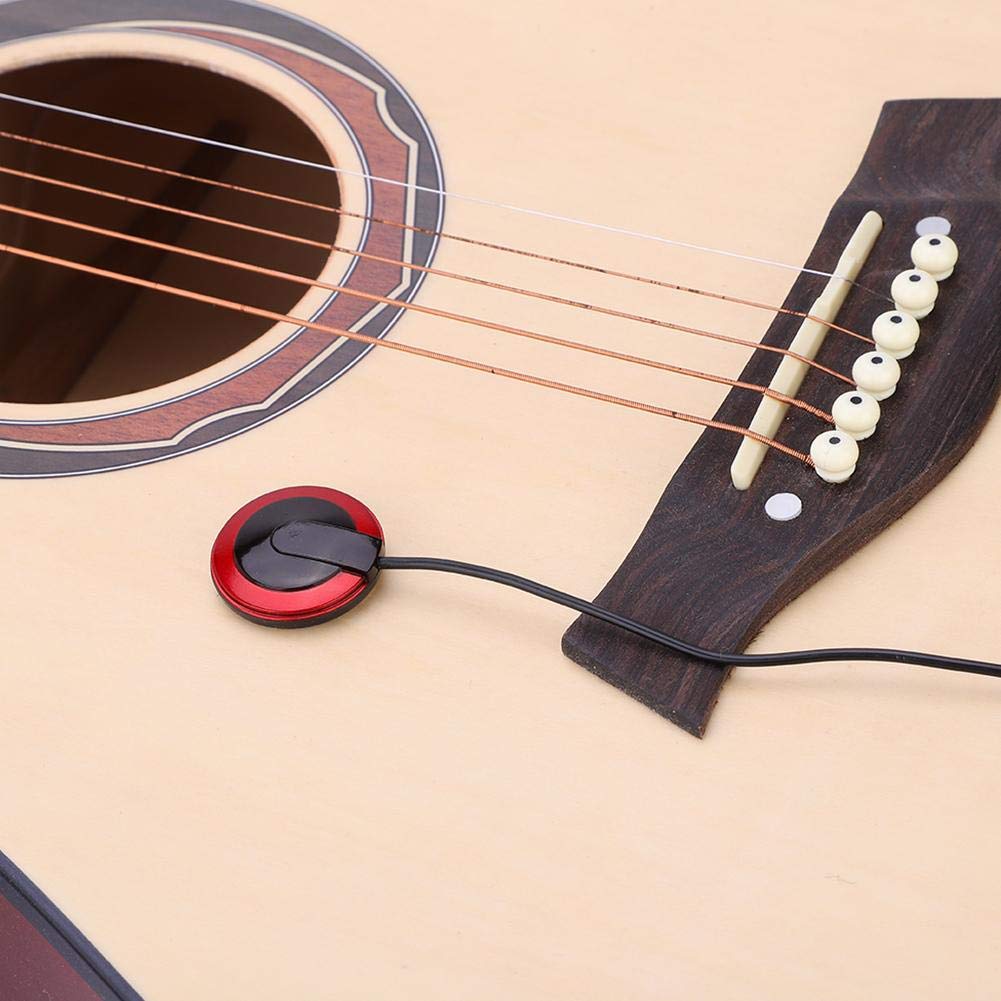 Tbest Gitarre tonabnehmer,Gitarre Tonabnehmer Pickup Mikrofon Piezo-Tonabnehmer Universal Piezo Transducer Pickup Kabel Set f¨¹r Gitarre Ukulele Violine Cello Mandoline Banjo Instrumente
