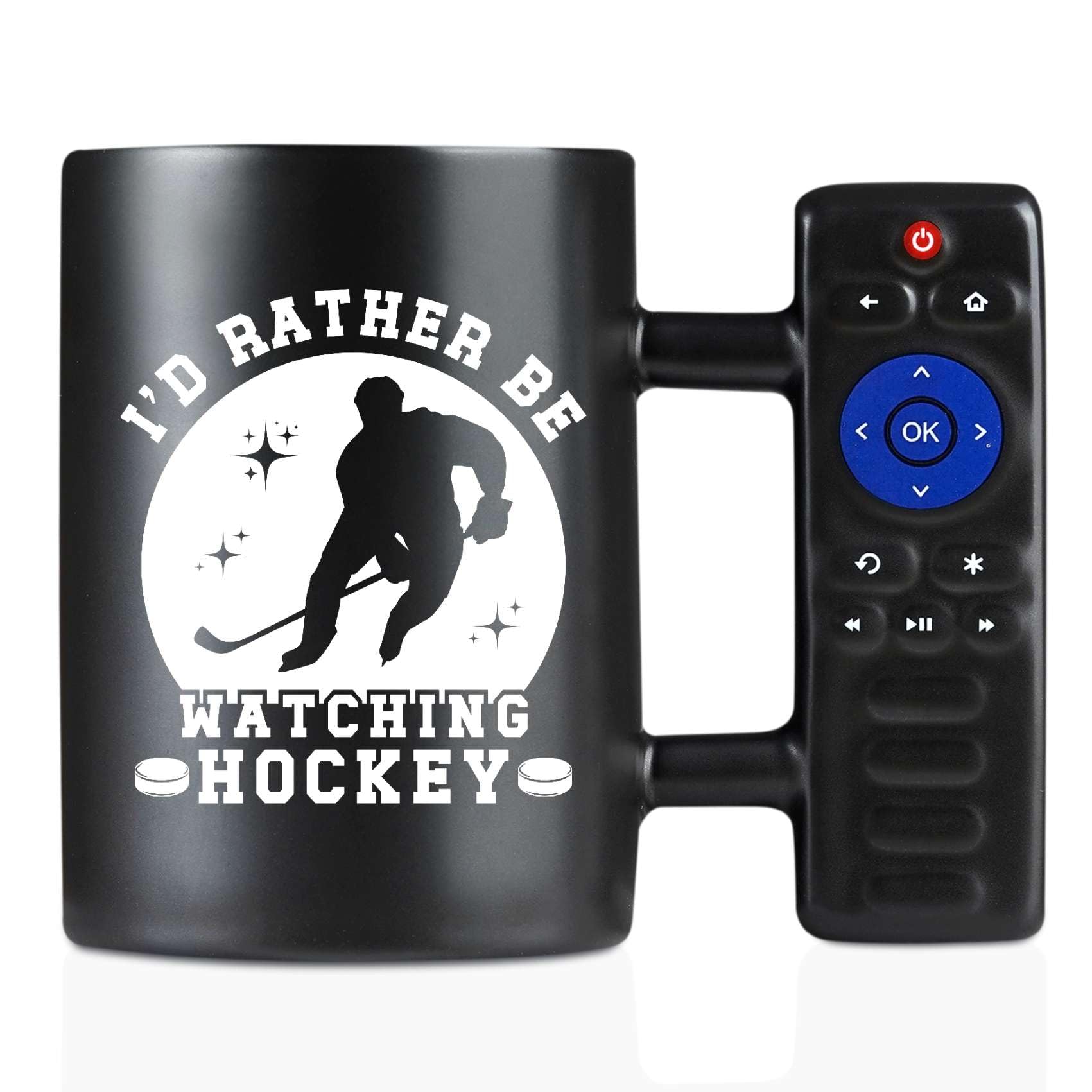 Onebttl Ice Hockey Player Gift for Boy & Men, Funny Coffee Mug with Remote Controller Handle, 13.5oz/400ml, Gift for Hockey Lovers, Players, Coaches