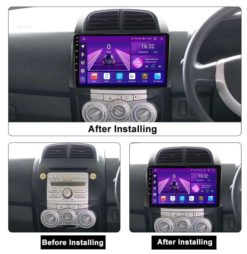 Android 11 Car Stereo de 9 pulgadas con cámara trasera para Subaru Justy 2005-2011 2