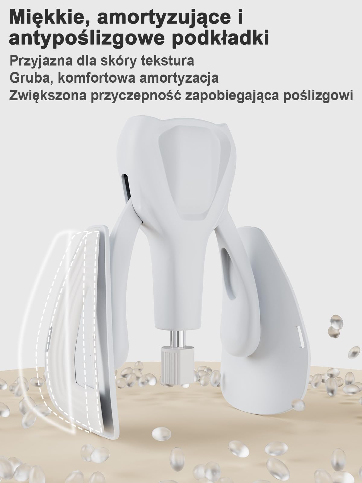 Urządzenie do Ćwiczeń Mięśni Dna Miednicy 35 kg Regulowany Trenażer Kegla do Ud i Bioder, Sprzęt Treningowy do Domu dla Kobiet i Mężczyzn po Porodzie, z Taśmą Oporową, Szary | Regulowane buty treningowe 10-35 kg z konstrukcją 360° do dna miednicy, bioder