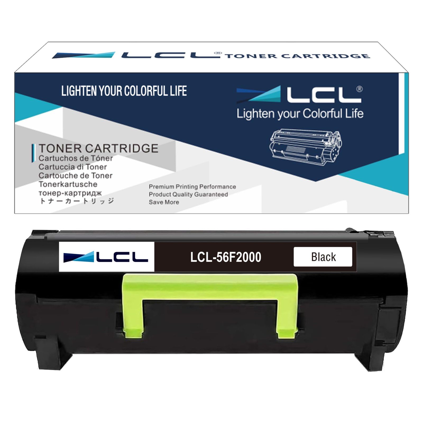 LCL 56F2000 Nero Cartucce di Toner Compatibile per Lexmark 56F2000 (1-Pack)