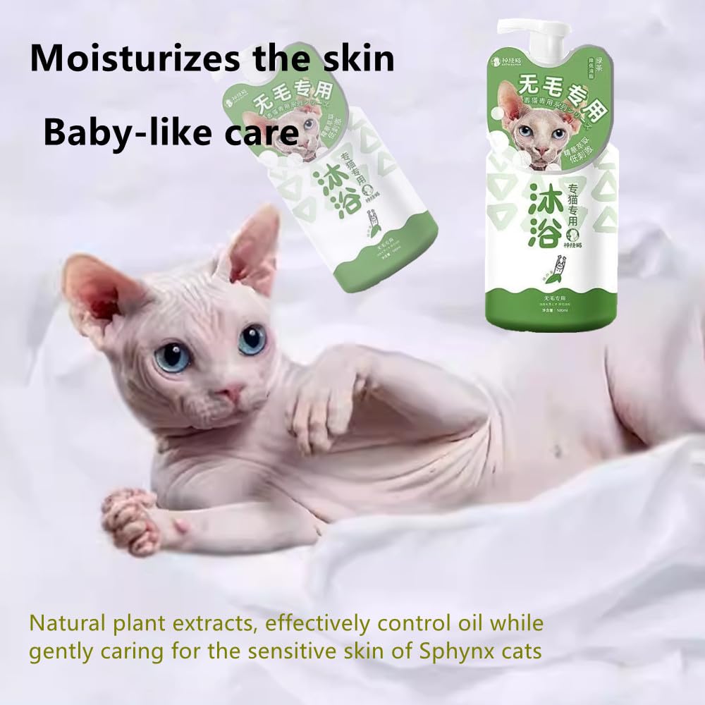 Sphynx Cat shampoo, Sphynx Cat Soothing Skin Cleanser, Effectively Control Oil Moisturizes Skin - Image 3
