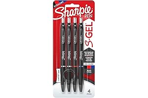 Sharpie S-Gel Retractable Gel Pens, Bold Point, Assorted Ink, 4/Pack