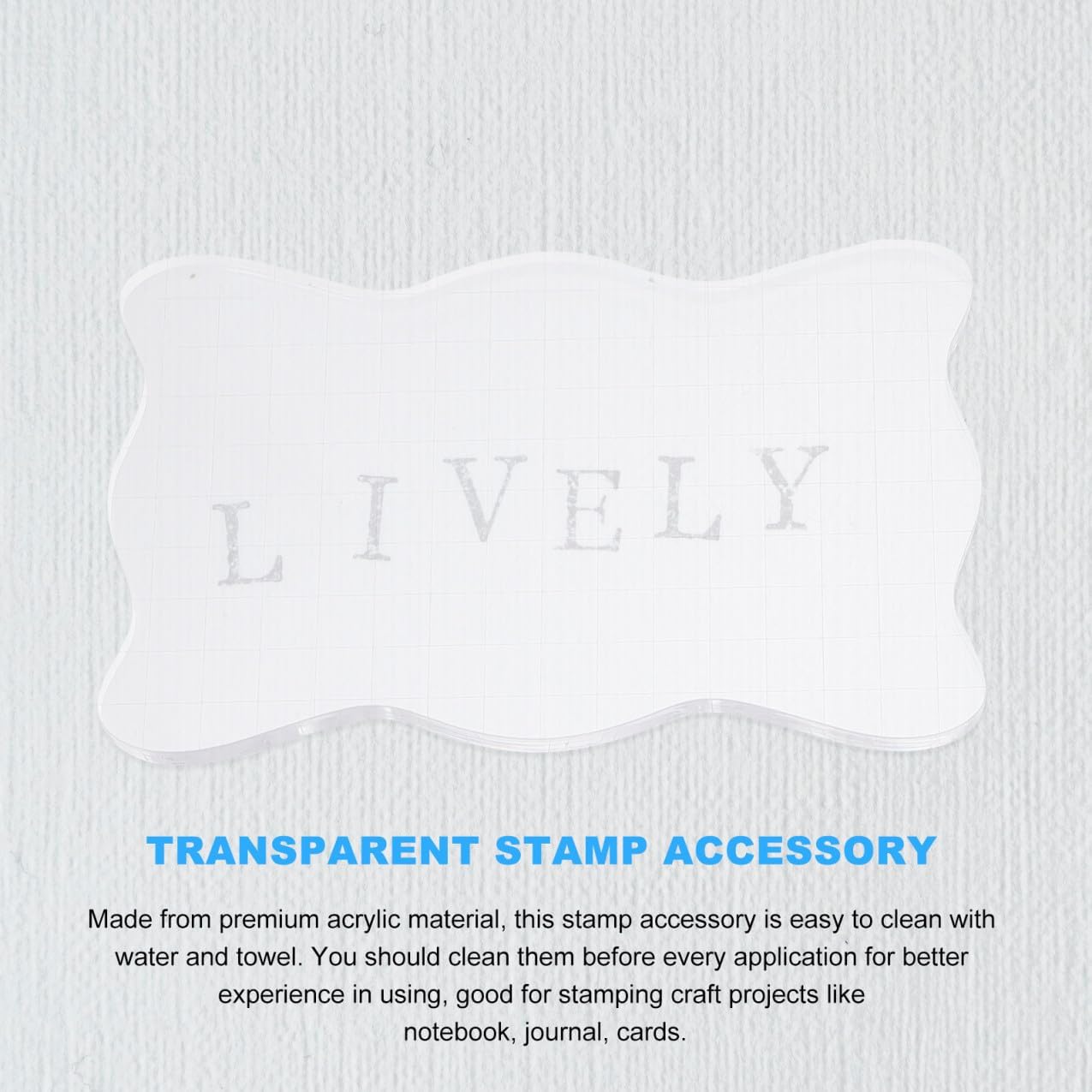 5Pcs Acrylic Stamp Blocks for DIY Scrapbooking and Crafting Universal Seal Handle Design for Easy Stamping