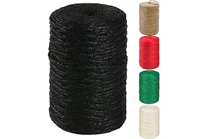PerkHomy Black Jute Twine: Versatile and Eco-Friendly Crafting Essential