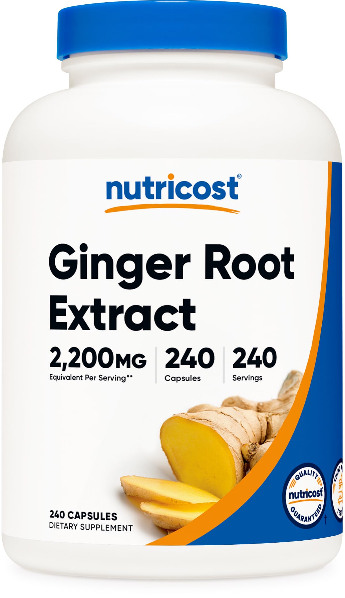 Nutricost Ginger Root Extract 2,200mg, 240 Capsules - Gluten Free, Non-GMO, 550mg of 4:1 Extract
