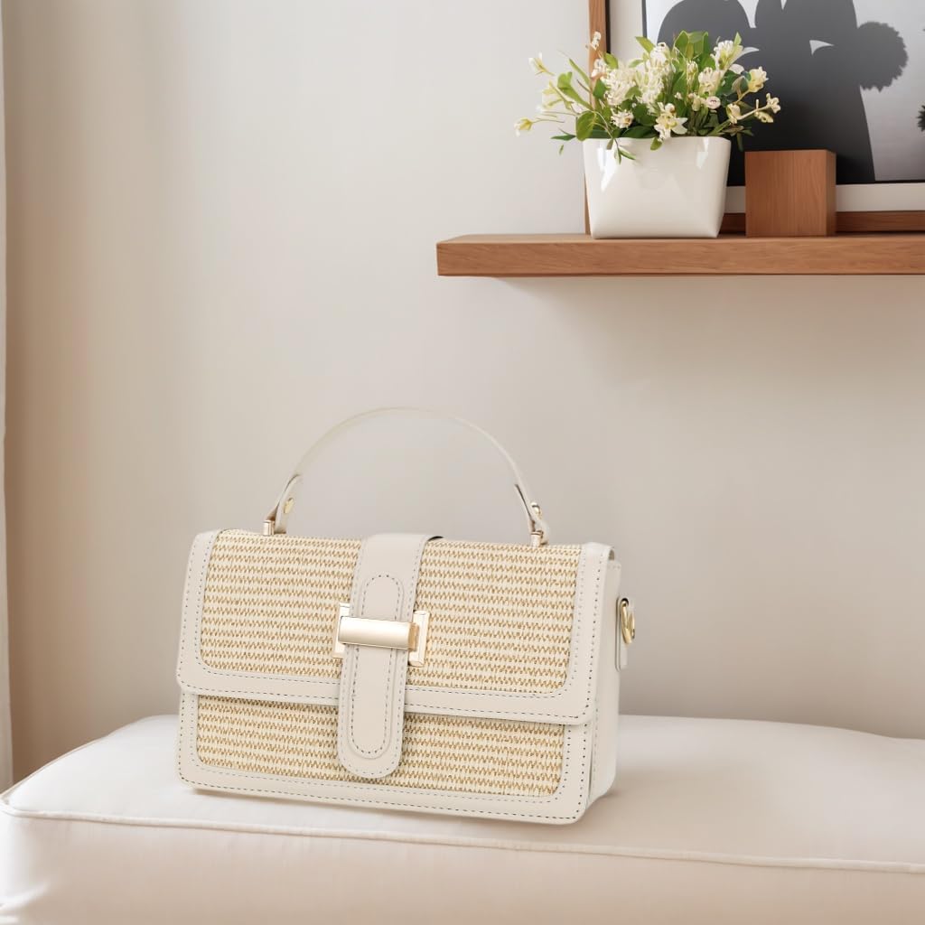 Crossbody Purses for Women - Small Leather Woven Handbags & Shoulder Bag with Adjustable Strap for Daily Essentials​